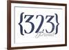 Pasadena, California - 323 Area Code (Blue)-Lantern Press-Framed Premium Giclee Print