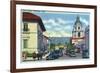 Pasadena, California - Civic Centre Scene-Lantern Press-Framed Premium Giclee Print