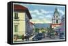 Pasadena, California - Civic Centre Scene-Lantern Press-Framed Stretched Canvas