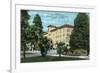 Pasadena, California - Exterior View of Hotel Pasadena-Lantern Press-Framed Art Print