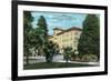 Pasadena, California - Exterior View of Hotel Pasadena-Lantern Press-Framed Art Print