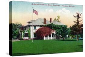 Pasadena, California - Grand Avenue View of a Californian Home-Lantern Press-Stretched Canvas