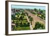 Pasadena, California - Hotel Maryland View Down East Colorado Street-Lantern Press-Framed Art Print