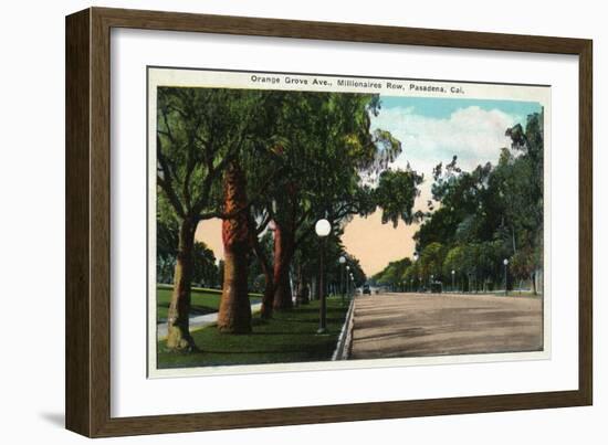 Pasadena, California - Millionaire Row, Orange Grove Avenue-Lantern Press-Framed Art Print