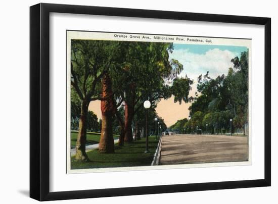 Pasadena, California - Millionaire Row, Orange Grove Avenue-Lantern Press-Framed Art Print