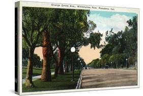 Pasadena, California - Millionaire Row, Orange Grove Avenue-Lantern Press-Stretched Canvas