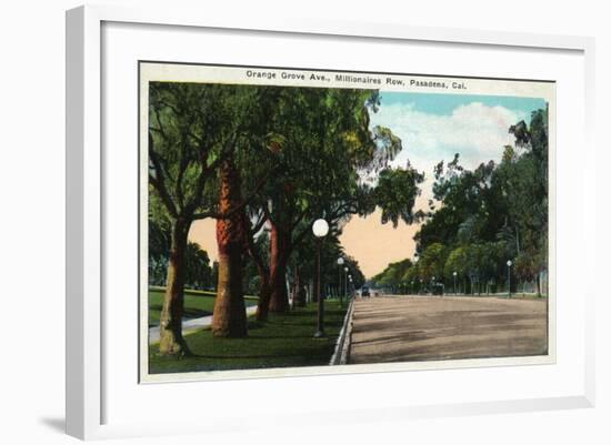 Pasadena, California - Millionaire Row, Orange Grove Avenue-Lantern Press-Framed Art Print