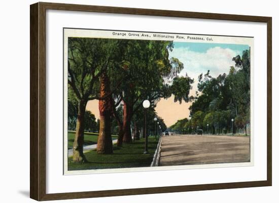 Pasadena, California - Millionaire Row, Orange Grove Avenue-Lantern Press-Framed Art Print