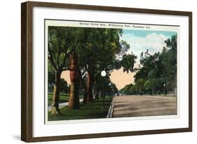Pasadena, California - Millionaire Row, Orange Grove Avenue-Lantern Press-Framed Art Print