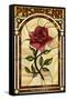 Pasadena, California - Rose Stained Glass-Lantern Press-Framed Stretched Canvas