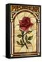 Pasadena, California - Rose Stained Glass-Lantern Press-Framed Stretched Canvas