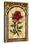 Pasadena, California - Rose Stained Glass-Lantern Press-Stretched Canvas