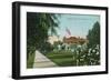 Pasadena, California - Scenic View Down Orange Grove Avenue-Lantern Press-Framed Art Print
