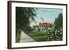 Pasadena, California - Scenic View Down Orange Grove Avenue-Lantern Press-Framed Art Print