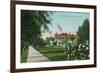 Pasadena, California - Scenic View Down Orange Grove Avenue-Lantern Press-Framed Art Print