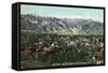 Pasadena, California - View of Mt. Lowe and Mt. Wilson-Lantern Press-Framed Stretched Canvas