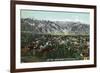 Pasadena, California - View of Mt. Lowe and Mt. Wilson-Lantern Press-Framed Art Print