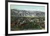 Pasadena, California - View of Mt. Lowe and Mt. Wilson-Lantern Press-Framed Art Print