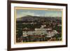 Pasadena, California - View of the Huntington Hotel-Lantern Press-Framed Art Print