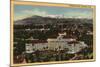 Pasadena, California - View of the Huntington Hotel-Lantern Press-Mounted Art Print