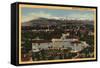 Pasadena, California - View of the Huntington Hotel-Lantern Press-Framed Stretched Canvas