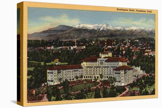 Pasadena, California - View of the Huntington Hotel-Lantern Press-Stretched Canvas