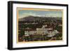 Pasadena, California - View of the Huntington Hotel-Lantern Press-Framed Art Print