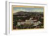 Pasadena, California - View of the Huntington Hotel-Lantern Press-Framed Art Print