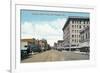 Pasadena, California - Western View Down Colorado Street-Lantern Press-Framed Premium Giclee Print