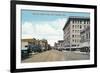 Pasadena, California - Western View Down Colorado Street-Lantern Press-Framed Premium Giclee Print