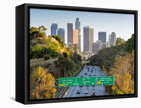 Pasadena Freeway (Ca Highway 110) Leading to Downtown Los Angeles, California, United States of Ame-Gavin Hellier-Framed Stretched Canvas