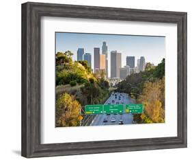 Pasadena Freeway (Ca Highway 110) Leading to Downtown Los Angeles, California, United States of Ame-Gavin Hellier-Framed Photographic Print