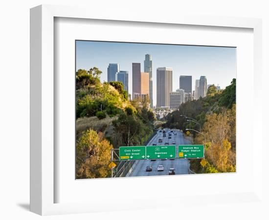 Pasadena Freeway (Ca Highway 110) Leading to Downtown Los Angeles, California, United States of Ame-Gavin Hellier-Framed Photographic Print