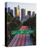 Pasadena Freeway (Ca Highway 110) Leading to Downtown Los Angeles, California, United States of Ame-Gavin Hellier-Stretched Canvas