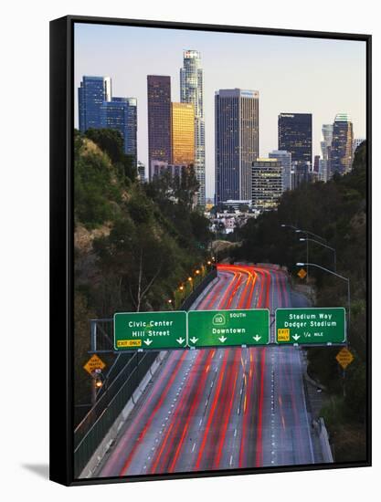 Pasadena Freeway (Ca Highway 110) Leading to Downtown Los Angeles, California, United States of Ame-Gavin Hellier-Framed Stretched Canvas