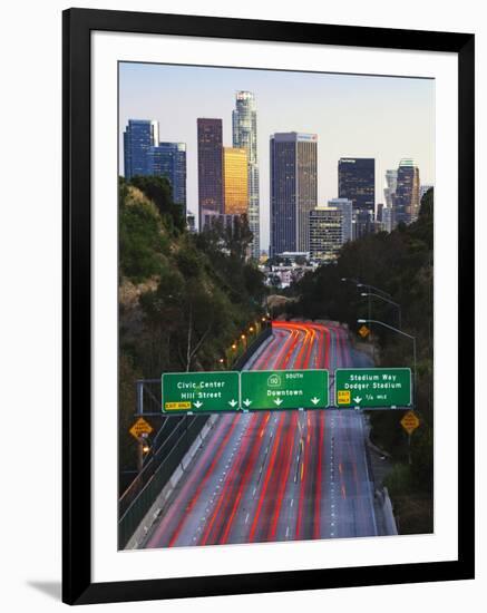 Pasadena Freeway (Ca Highway 110) Leading to Downtown Los Angeles, California, United States of Ame-Gavin Hellier-Framed Photographic Print