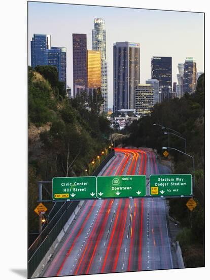 Pasadena Freeway (Ca Highway 110) Leading to Downtown Los Angeles, California, United States of Ame-Gavin Hellier-Mounted Photographic Print