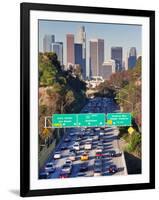 Pasadena Freeway (CA Highway 110) Leading to Downtown Los Angeles, California, USA-Gavin Hellier-Framed Photographic Print