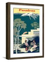 Pasadena Travel Poster-null-Framed Art Print