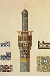 A Minaret and Ceramic Details from the Mosque of the Medrese-I-Shah-Hussein, Isfahan-Pascal Xavier Coste-Giclee Print