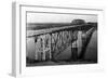 Pasco, WA View of Bridge crossing Snake River Photograph - Pasco, WA-Lantern Press-Framed Art Print