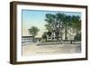 Pascoag, Rhode Island, View of Herald Square showing W. Inman Residence-Lantern Press-Framed Art Print
