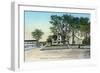 Pascoag, Rhode Island, View of Herald Square showing W. Inman Residence-Lantern Press-Framed Art Print