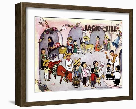 Pascua - Jack and Jill, April 1947-Leo Politi-Framed Premium Giclee Print