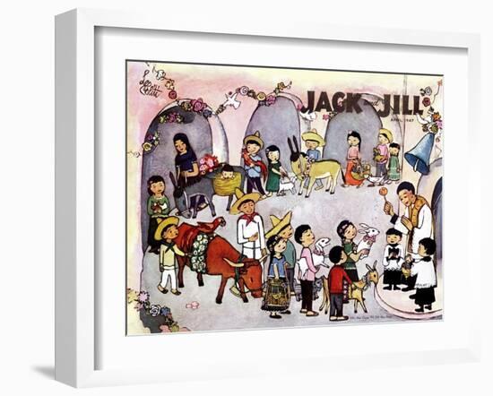 Pascua - Jack and Jill, April 1947-Leo Politi-Framed Premium Giclee Print