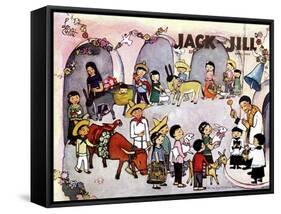 Pascua - Jack and Jill, April 1947-Leo Politi-Framed Stretched Canvas