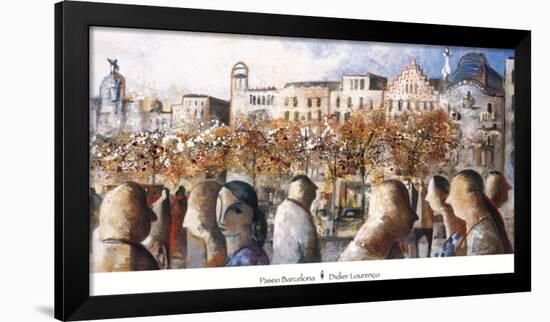 Paseo Barcelona-Didier Lourenco-Framed Art Print