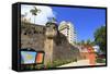 Paseo De La Princesa in Old San Juan, Puerto Rico, West Indies, Caribbean, Central America-Richard Cummins-Framed Stretched Canvas