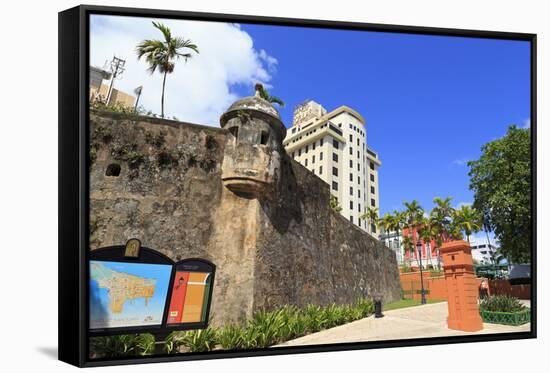 Paseo De La Princesa in Old San Juan, Puerto Rico, West Indies, Caribbean, Central America-Richard Cummins-Framed Stretched Canvas