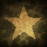 Military Camouflage Background With Grunge Star-pashabo-Art Print